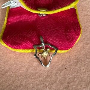 14K Gold and 925 SS Turtle Pendant in Hawaii Frame EC